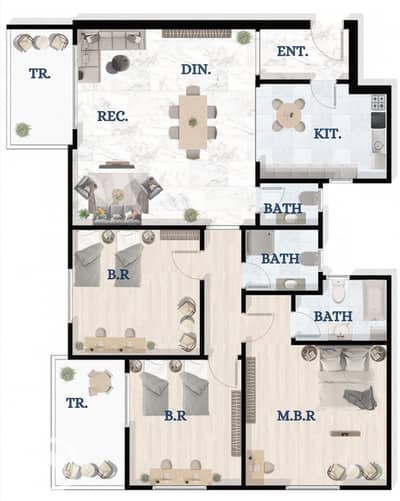 شقة 3 غرف نوم للبيع في الشيخ زايد، الجيزة - 164. jpg