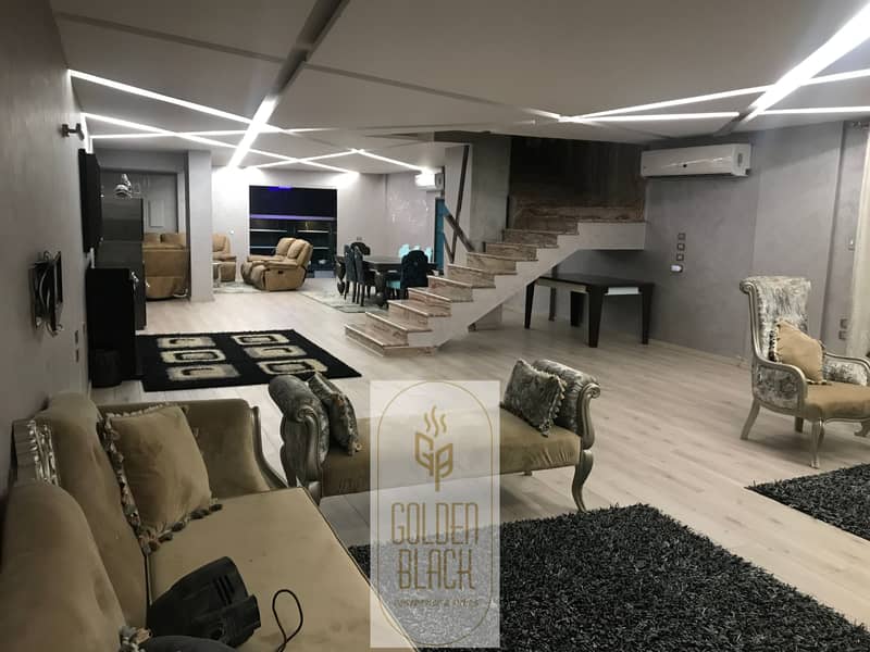 Trio Villa 5 bedrooms garden with waterfalls for hotel rent in an october compound Trio Villa 5 bedrooms garden with waterfalls for hotel rent in an october compound