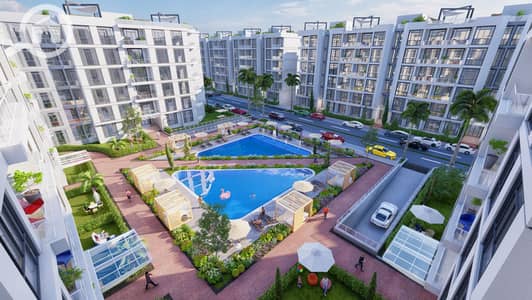 شقة 3 غرف نوم للبيع في الشيخ زايد، الجيزة - RC pool view 3. jpg