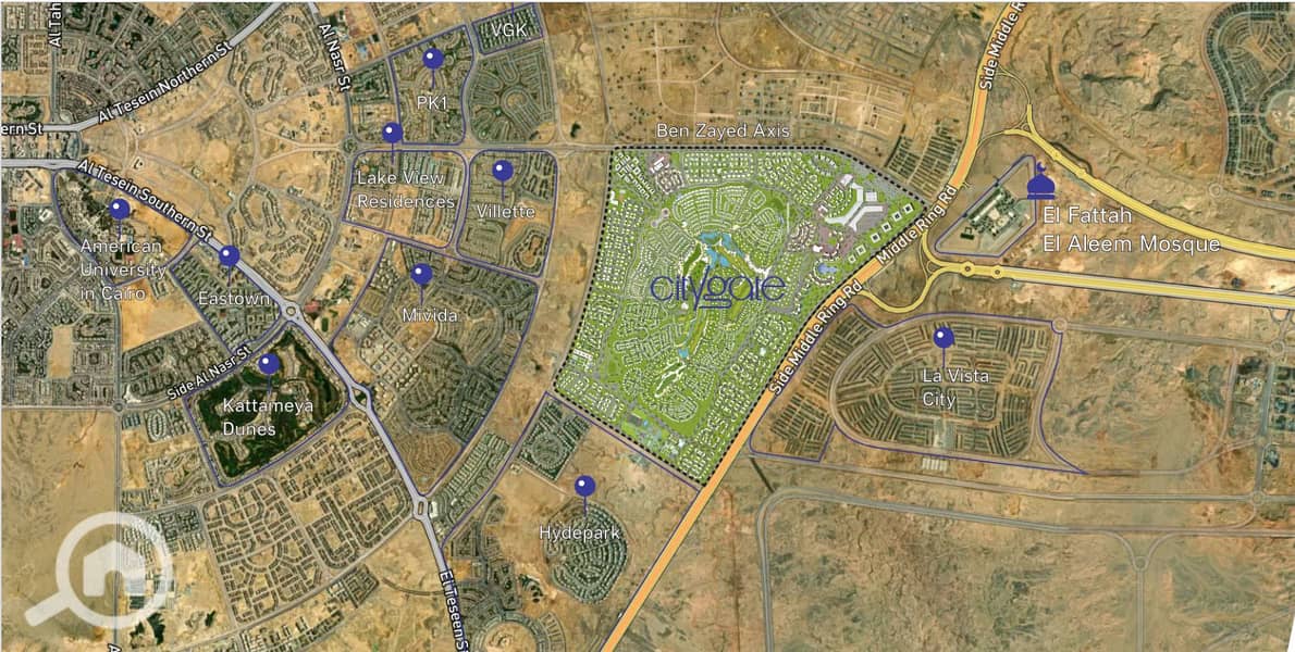 5 competition map new cairo. PNG