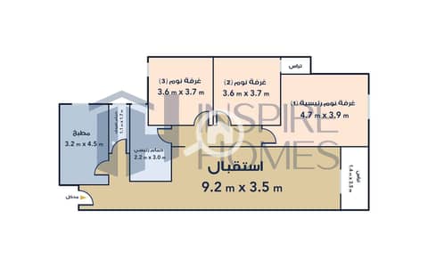 3 Bedroom Apartment for Sale in Smoha, Alexandria - 05058 وتر مارك. jpg