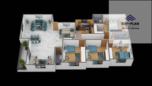 فلیٹ 3 غرف نوم للبيع في الشيخ زايد، الجيزة - 225m  قطعة D31 (1). jpg