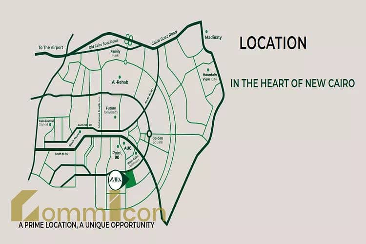 Your apartment has 3 fully furnished bedrooms, super lux, in front of the American University, Avira Compound, Fifth Settlement. - Ansicht 6