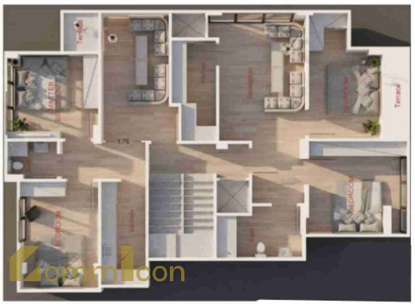 Two-bedroom apartment available for immediate delivery in the South Investors area, Fifth Settlement. - Vista 3