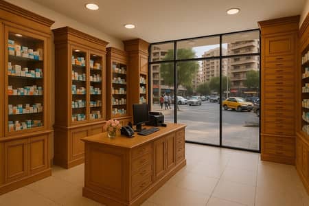 صيدليه  للبيع في مدينة نصر، القاهرة - صيدلية للبيع ناصية وعلي شارع اتجاهين ٥٠ متر