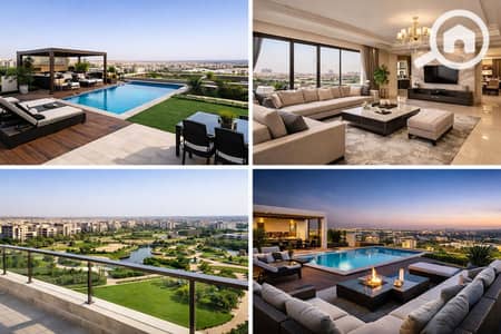 5 Bedroom Penthouse for Sale in New Cairo, Cairo - بنتهاوس فاخر في كمبوند المراسم. png