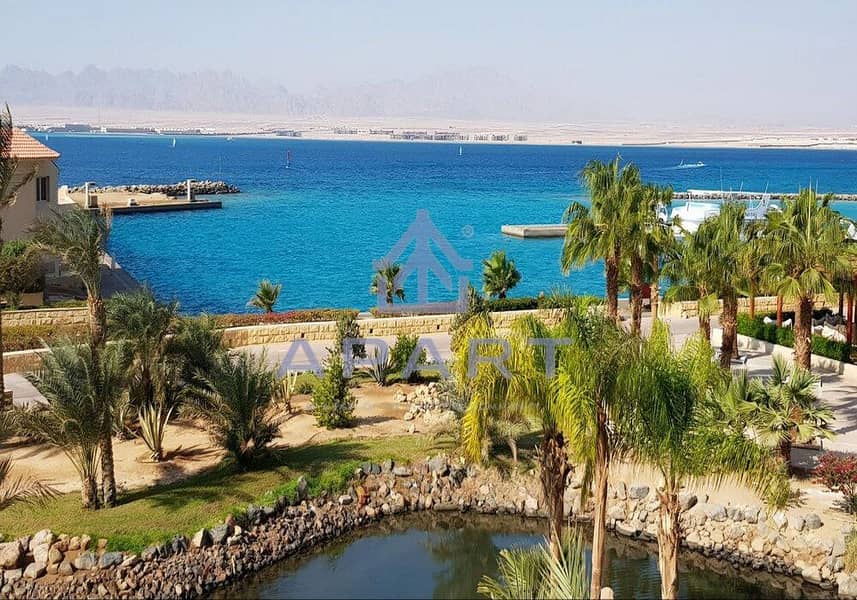 First Row Villa Fully Finished Lowest Downpayment For Sale Over 7 Years of Installments In _New Gouna _ Red Sea _ - Mehr