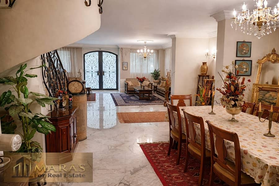 Furnished Duplex Villa for Rent in Degla Maadi Street 200, 365 Sqm Excellent Finishing Private Entrance Ground and First Floor With Garden Terrace - Widok 3