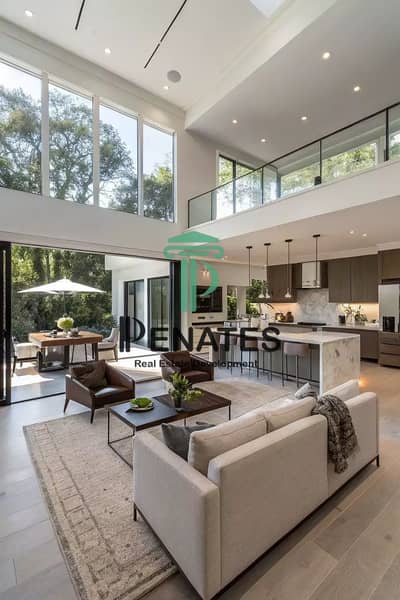 دوبلكس 3 غرف نوم للبيع في القاهرة الجديدة، القاهرة - Modern Open Plan Kitchen Living Room Ideas. jpg