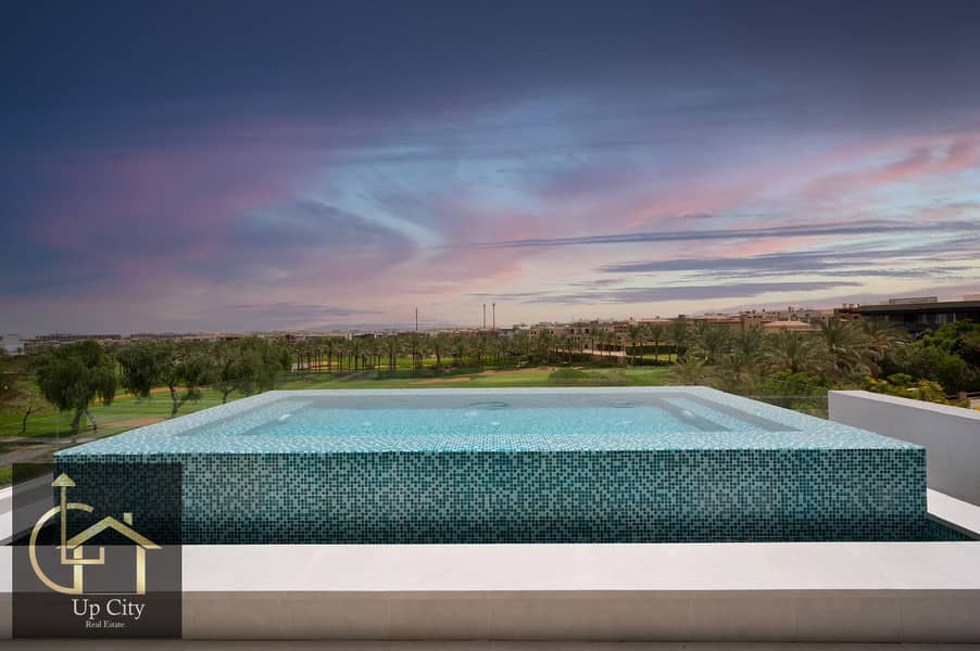 ultra luxury penthouse fully furnished first row golf with private Jacuzzi and swimming pool 5 bedrooms for rent in katameya dunes new cairo - Widok 2