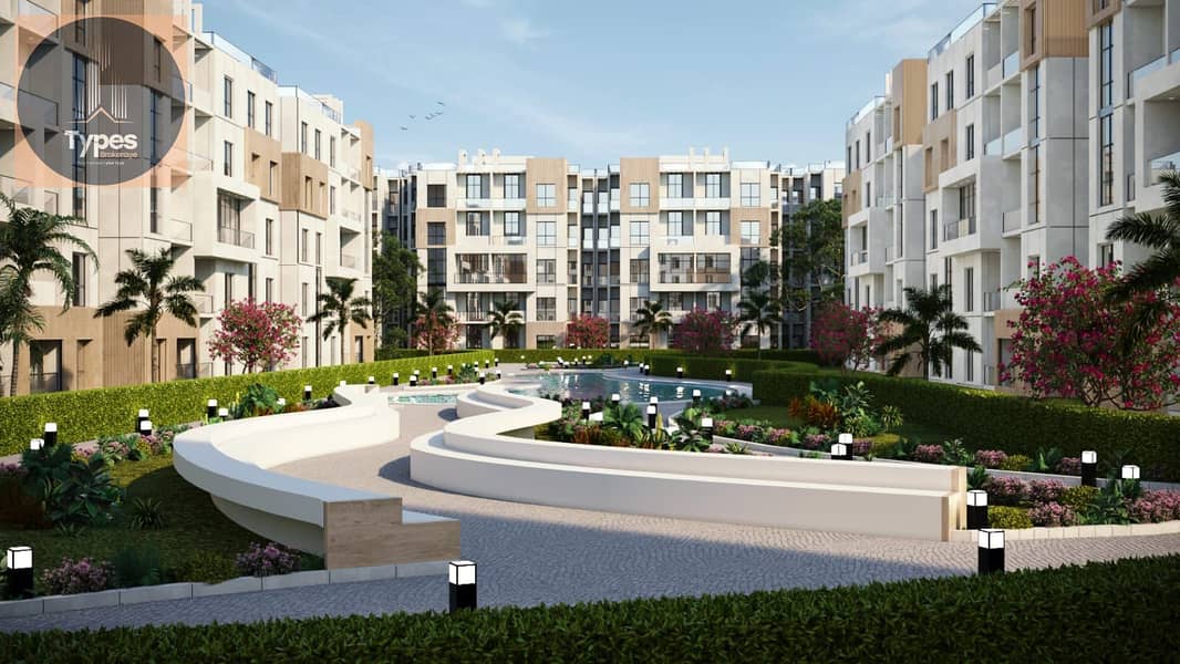 Own your apartment with only a 12% down payment and installments over 12 years on the Oasis Road Direct in the 60-acre compound opposite MSA Universit - Ansicht 5