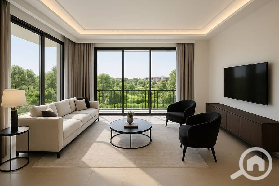 A north-facing apartment for sale at a bargain price in the most prestigious and distinguished compound, facing Al Rabwa, in the heart of Sheikh Zayed – pohled 2