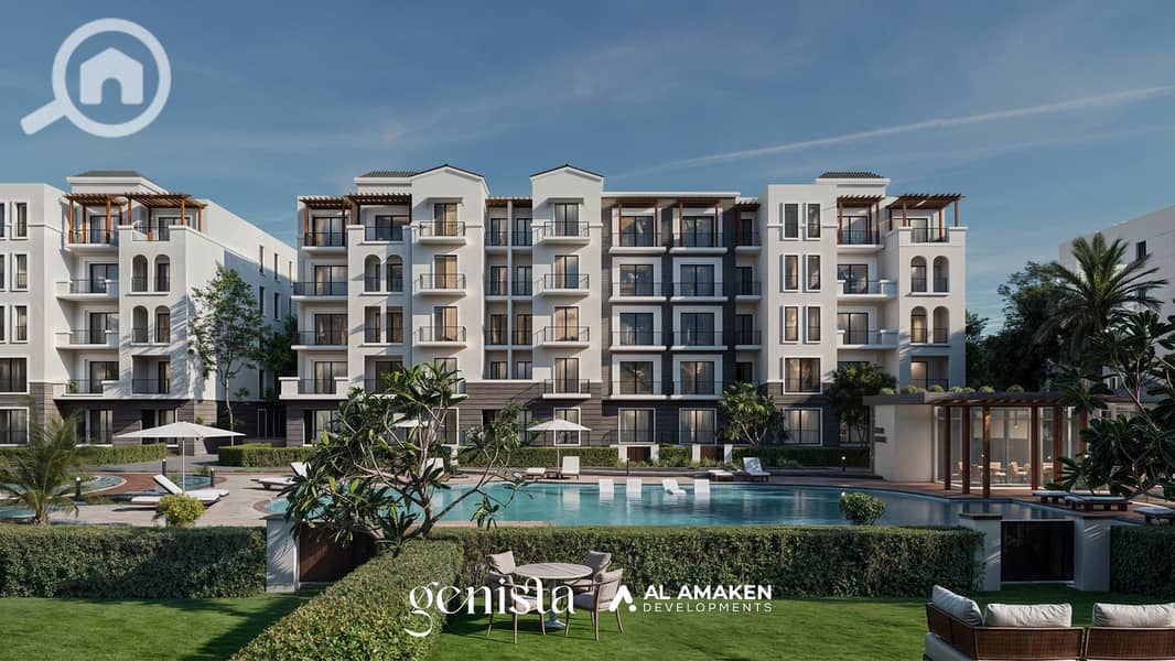 A north-facing apartment for sale at a bargain price in the most prestigious and distinguished compound, facing Al Rabwa, in the heart of Sheikh Zayed – pohled 5