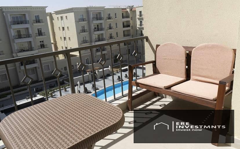 For rent at the lowest price, a fully furnished apartment ready for immediate occupancy, with a pool view, in a prime location within Mivida Boulevard - Ansicht 3