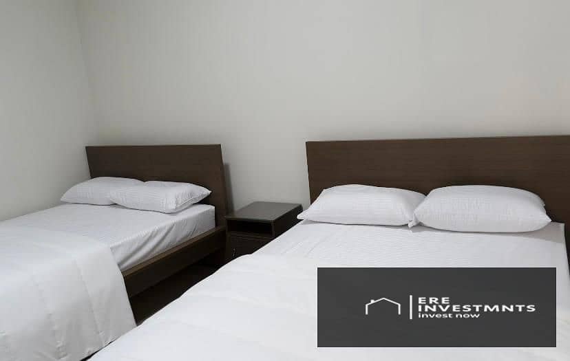 For rent at the lowest price, a fully furnished apartment ready for immediate occupancy, with a pool view, in a prime location within Mivida Boulevard - Ansicht 5
