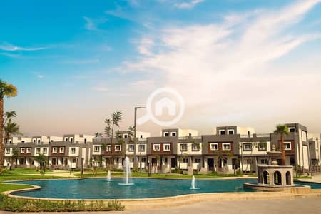 4 Bedroom Townhouse for Sale in Hadayek October, Giza - 20251029_1326_جاردن ونافورة ولاجونز_remix_01k8qqxg1ef22bmn2q1hng3fr9. png
