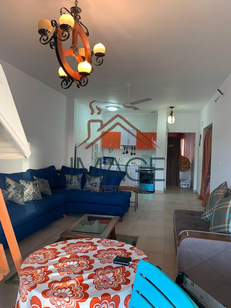 under market price For sale furnished penthouse directly a swimming pool in amwaj north coast - Mehr