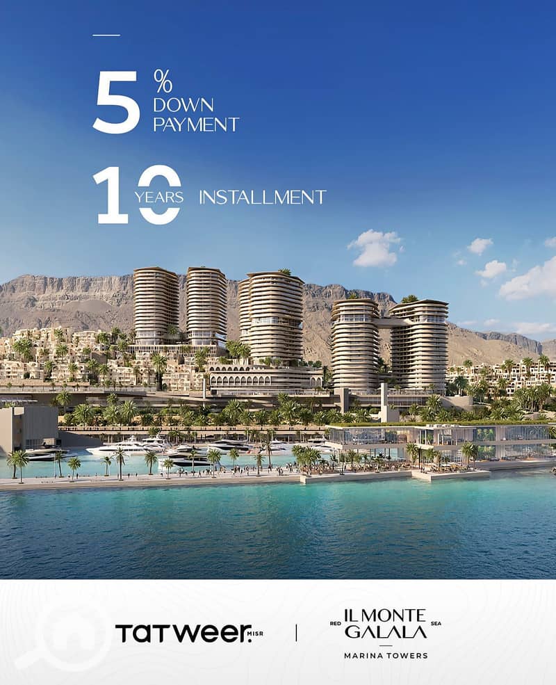 Fully finished chalet RTM for sale in IL Monte Galala Towers – Red Sea – at first launch price - Ansicht 4