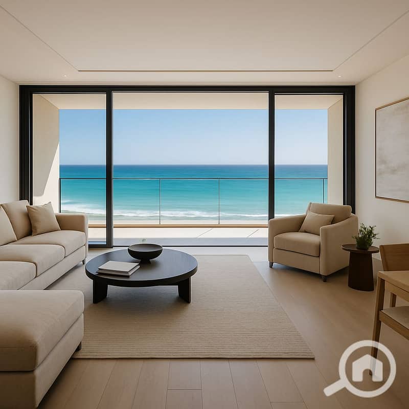 Opportunity to own a fully finished and furnished chalet for sale with a 40% discount (half price) and a panoramic sea view in the most prestigious be - Ansicht 3