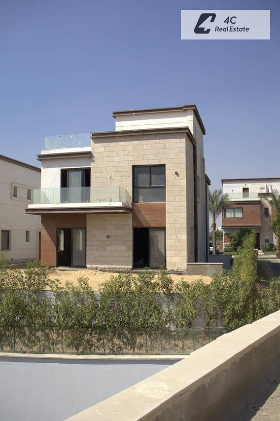 Twin house 300 m for sale, 4 bedrooms in Azzar 2 Compound, Fifth Settlement, landscape view, in prime location, double view Azzar 2 Infinity - Widok 2