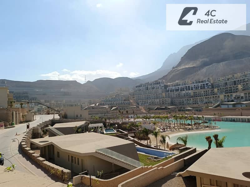 for sale Chalet Ground floor with garden 92 sq m double sea and lagoon viewin Monte Galala Ain Sokhna Suez Road Lowest price – pohled 4