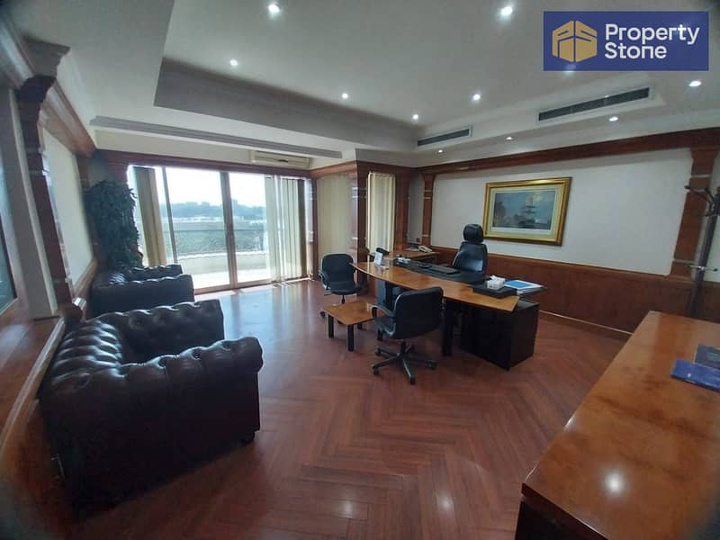 Administrative office for rent, 1,200 sq m, ultra-luxurious finishing, direct Nile view, Maadi Corniche - Widok 2