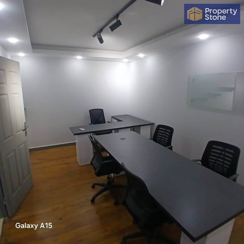 Office for rent, 120 sq m, fully finished to an ultra-super-lux standard, in a prime location in Zahraa El Maadi. - Widok 4