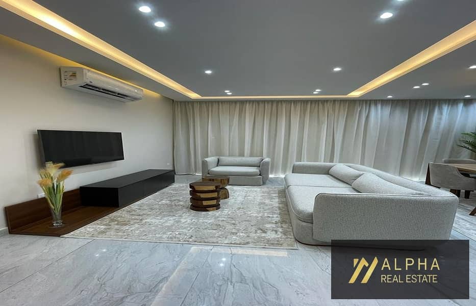 Apartment for Rent in Lakeview Compound New Cairo Fifth Settlement 142 sqm Reception 2 Bedrooms Including Master 2 Bathrooms American Kitchen Prime Lo - Widok 3