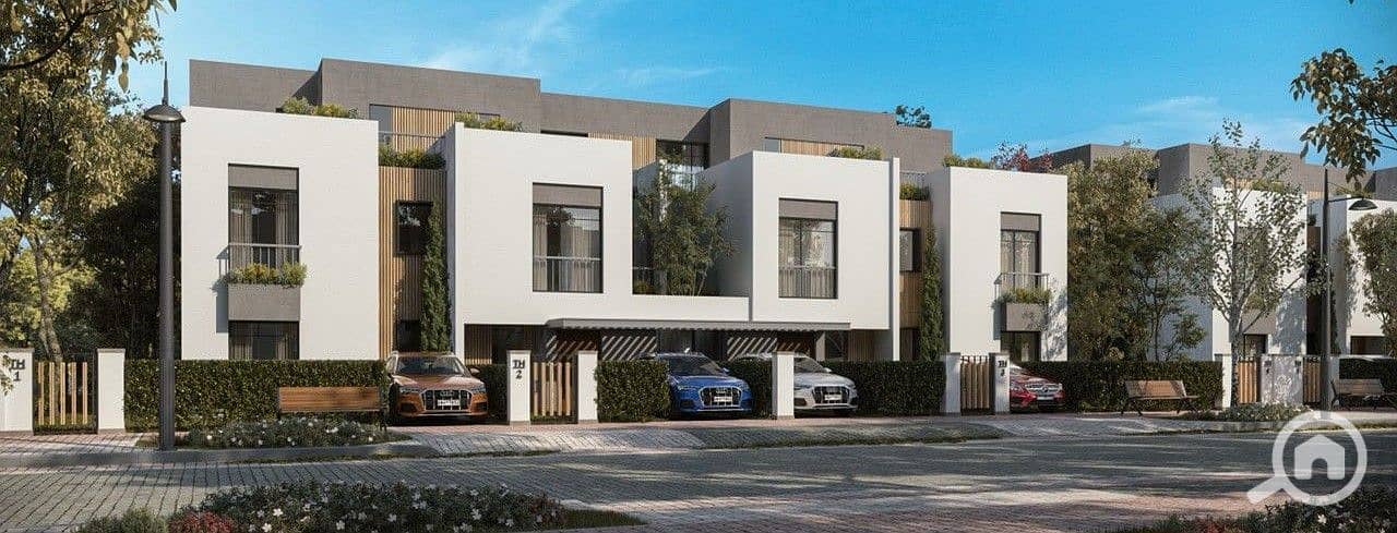 The lowest down payment to own a townhouse in New Zayed, with the longest repayment period, directly in front of Sphinx Airport. - Mehr