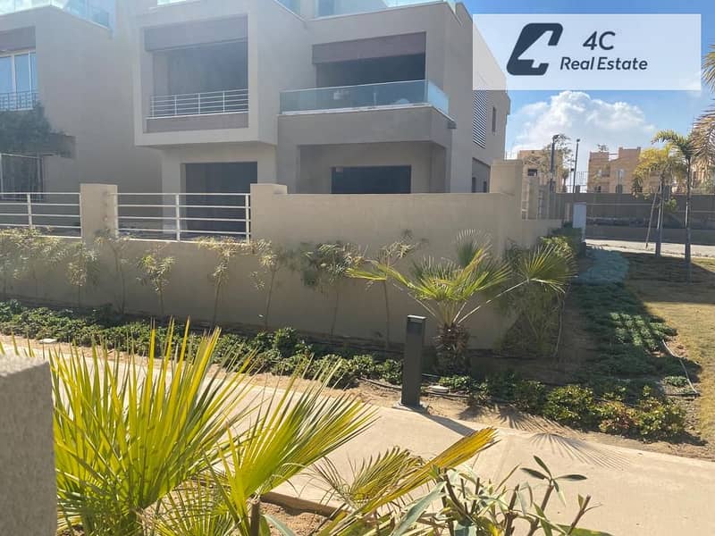 For quick sale at below market price: 650m² villa for resale in Palm Hills PK2, Fifth Settlement, with a prime layout, open view landscape, - Visning 2