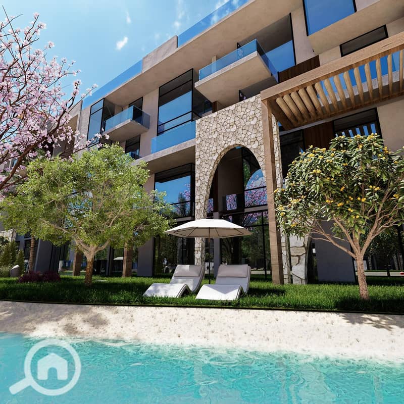 Double high loft villa, fully finished, on the coast, with a down payment of only 492thousand, for sale in El Alamein, the first hotel village in fron – další