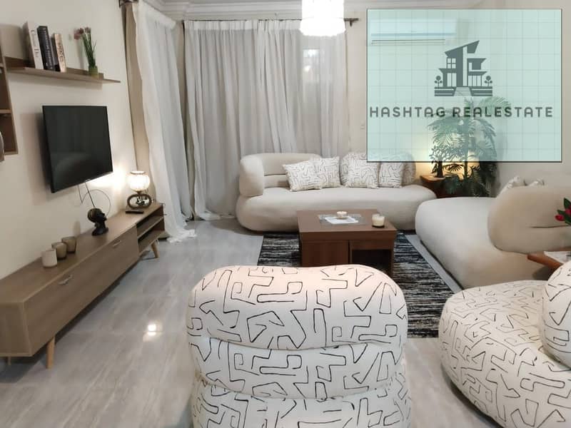 Hotel apartment for rent inside a compound in the heart of Sheikh Zayed, fully furnished with hotel furniture, fully air-conditioned, in the Janna Zayed compound, consisting of 3 rooms and 3 bathrooms, located on an elevated ground floor. - Widok 6