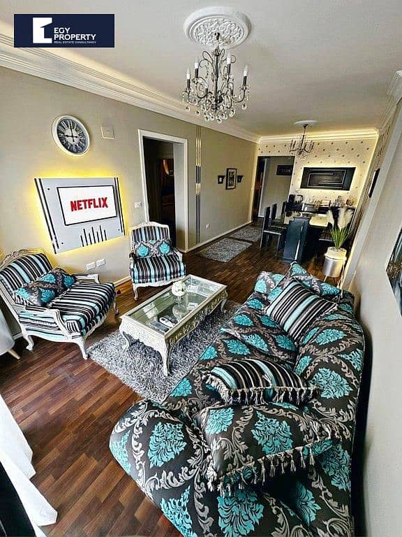 Fully Finished 2-Bedroom Service Apartment for Rent in Arabella Plaza – New Cairo 135 sqm - Widok 2