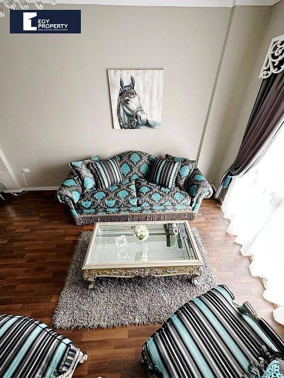 Fully Finished 2-Bedroom Service Apartment for Rent in Arabella Plaza – New Cairo 135 sqm - Więcej