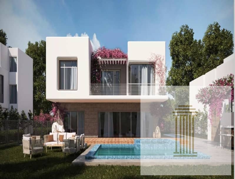 3-room chalet at Seasons Ras El Hekma Resort, hotel finishing, with air conditioners and kitchen, sea view, 8-year installment, 10% down payment - Aanzicht 2