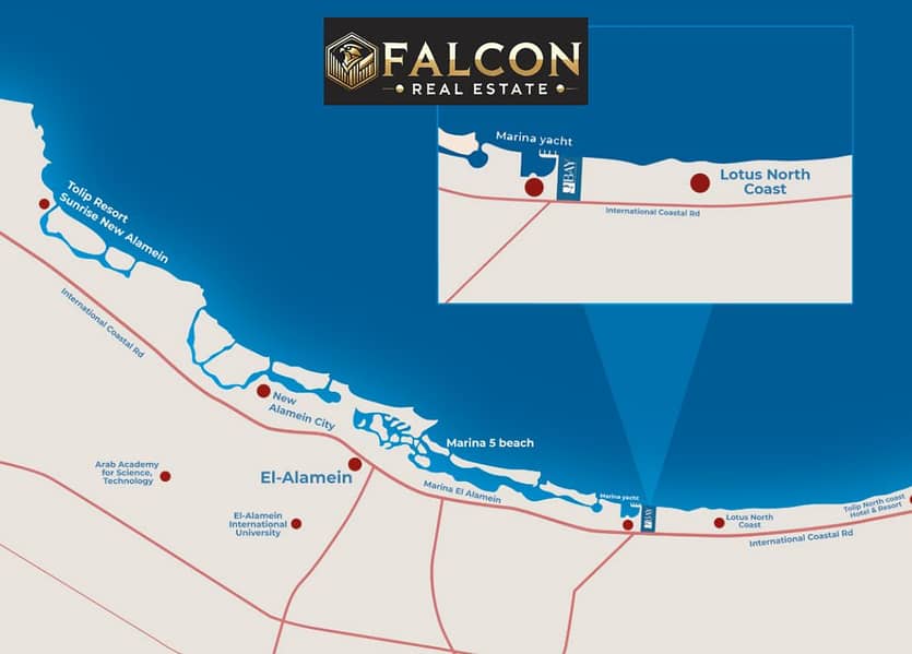 First-row sea finished chalet facing yacht marina In Q Bay minutes from El Alamein Towers Marassi and Hacienda - Widok 4