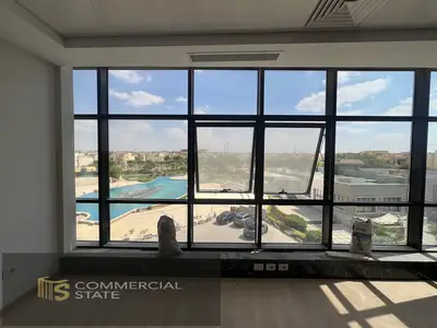 Finished Office at Side Walk 114m for Rent -New Cairo