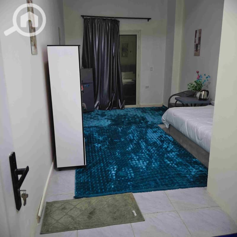 A furnished studio for rent in Arqi Villas, New Cairo, 90 Street (Teseen Street) main road - Widok 5