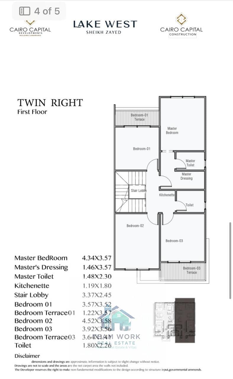 Maison jumelée à vendre, une excellente affaire dans le complexe Lake West, directement sur la Dahshur Link Road, en face de Beverly Hills, à un prix - Widok 5