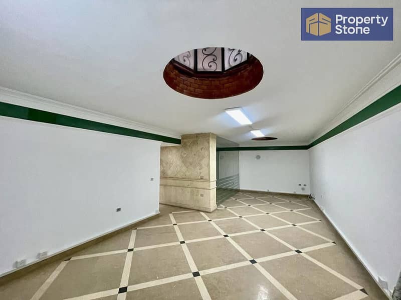 Office duplex for rent, 300 sq m, super deluxe finishing, ground and first floors with private entrance in Degla. - Widok 5