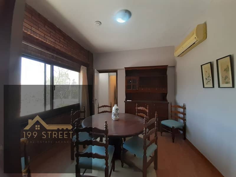Luxury furnished penthouse for rent Sarayat Maadi stunning terrace with fountain and BBQ 3 bedrooms 4 bathrooms fireplace living hotel style finish pr - Mehr