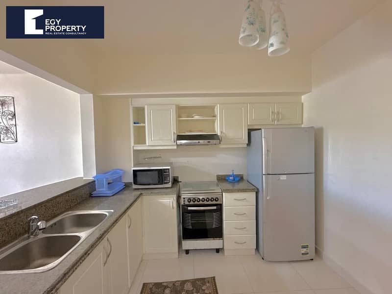 Fully Furnished 3 Bedroom Chalet for Rent in Marassi North Coast with Pool View - Więcej