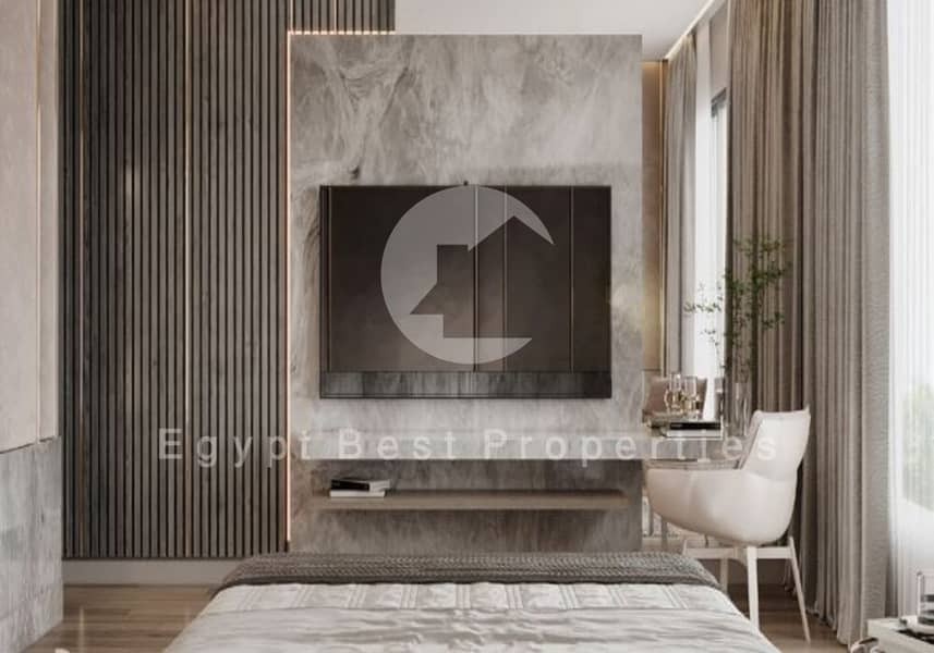 Luxury Townhouse Corner For Sale In The Crest New Cairo-Very Prime Location-Open View- Small Dp Over 10 Years - Widok 5