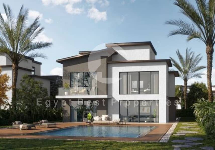 Luxury Townhouse Corner For Sale In The Crest New Cairo-Very Prime Location-Open View- Small Dp Over 10 Years - Widok 6