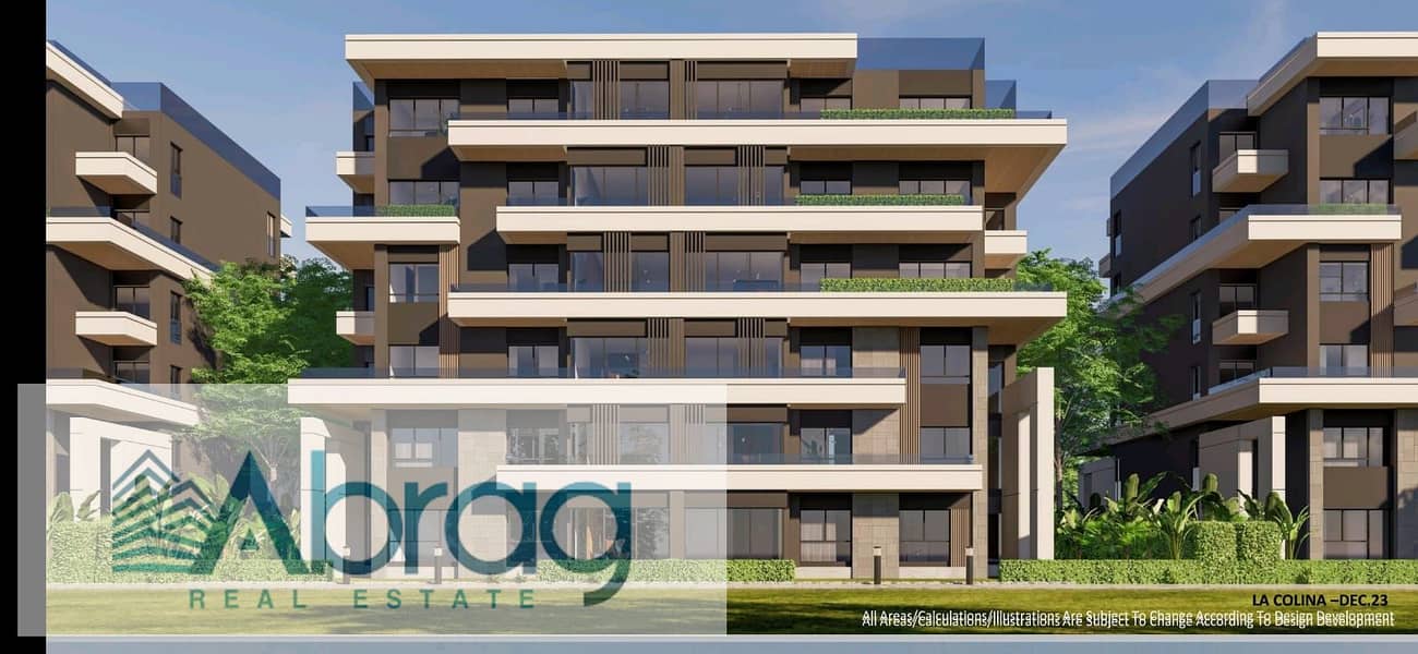 Two-bedroom apartment in Sheikh Zayed, La Collina compound, with lower installment payments, lowest price in the market, very special location. - Widok 6