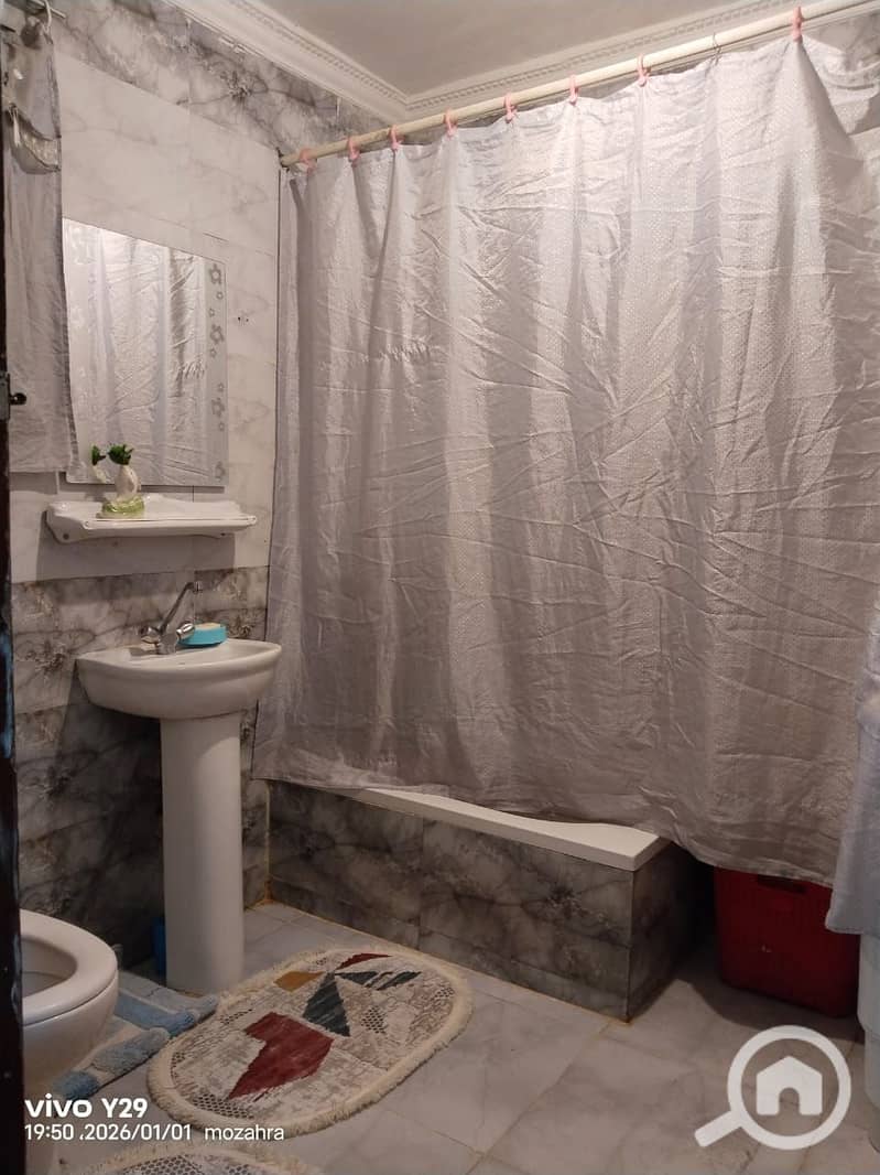 Snapshot apartment for sale, steps from the main Mithaq Road, super luxurious finishing, area of 135 square meters, in Zahraa, Nasr City, Al-Ahaly B - Mehr