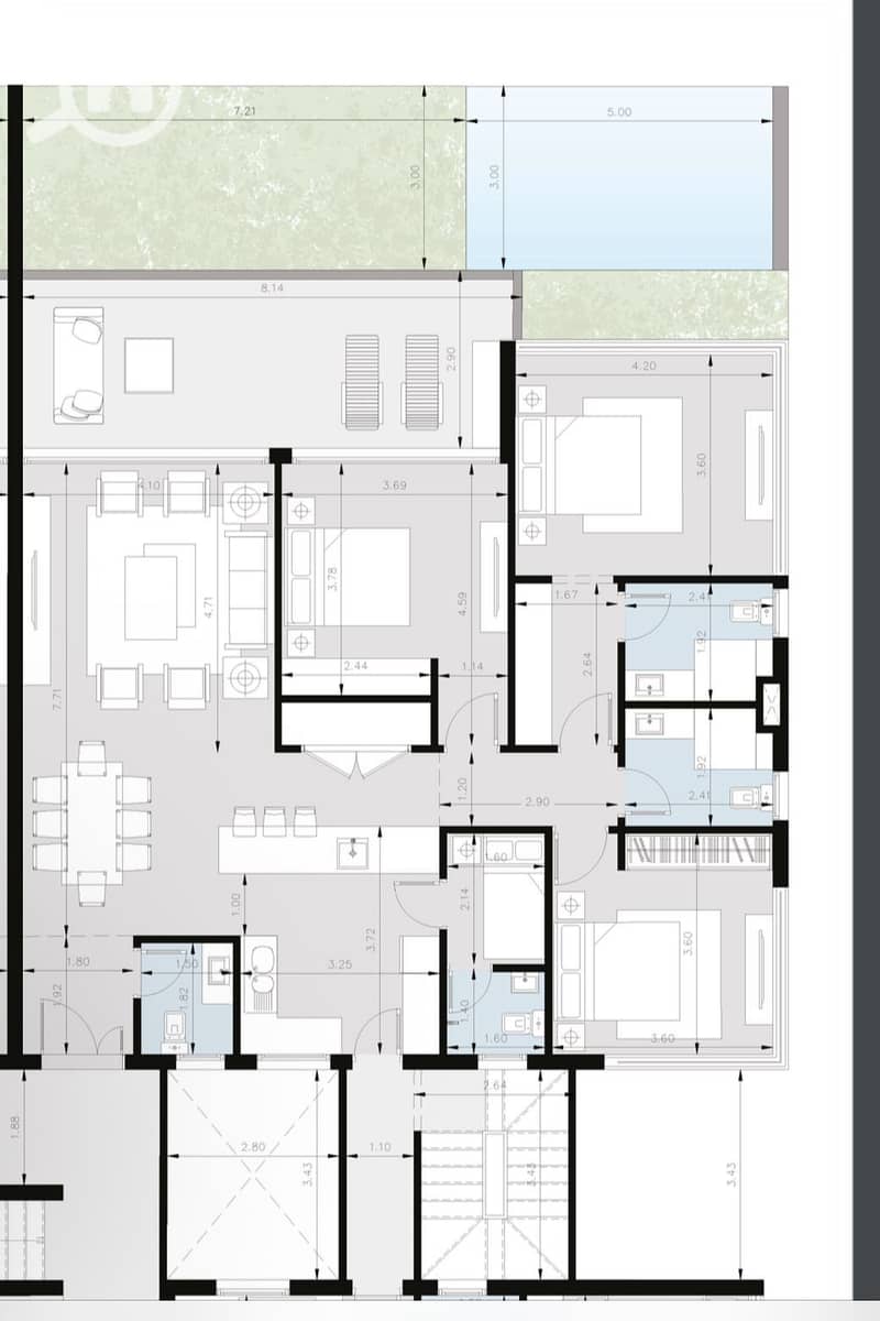 Apartment with Garden & Private Pool for Sale in Lake View Residence 2, Fifth Settlement, New Cairo - Vista 3