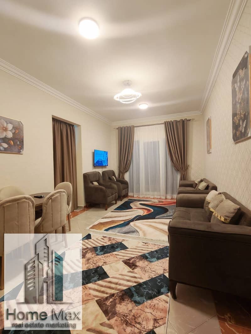 Furnished apartment for rent in the Rawdat Zayed compound, ground floor with garden in Sheikh Zayed. - Vista 4