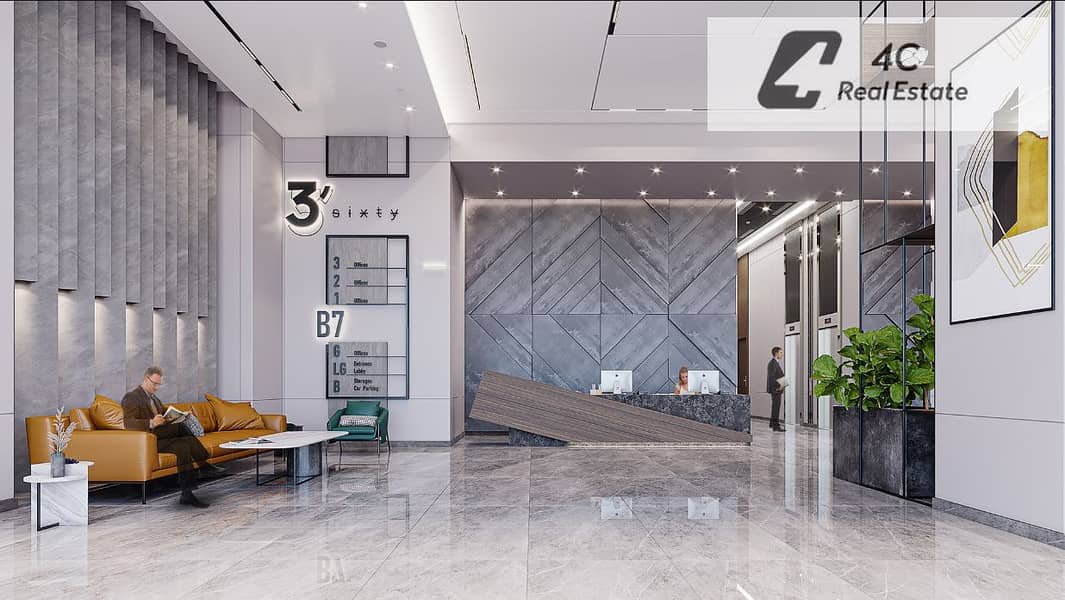 Office 121m ready to move under market price view landscape with down payment and installments for sale very prime location in Three sixty - Widok 6