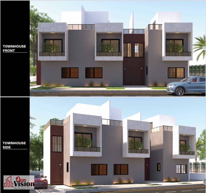 Townhouse Middle for Sale in V-Levels Land: 252 m² BUA: 229 m² 3 Bedrooms 4 Bathrooms Direct Lake View Delivery: 2027 Asked P - Widok 2